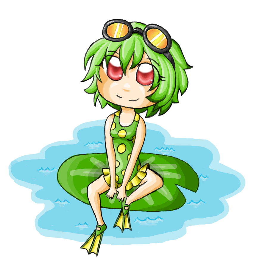 Chibi Frog Girl Digital Edit by ocelot-girl on DeviantArt.