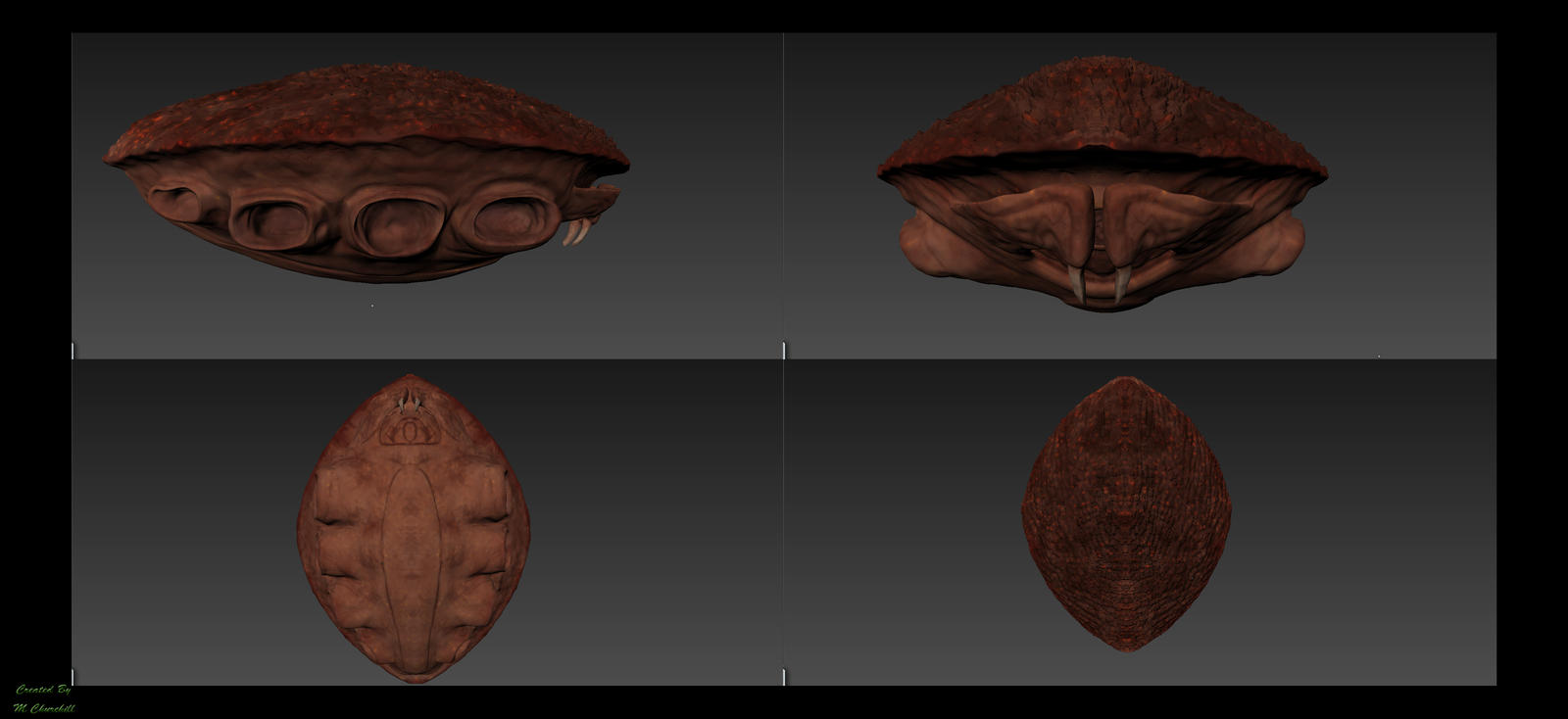 Crab Body Highpoly sculpt and paint