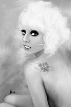 B+W Lady Gaga