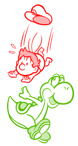 Yoshi and Baby Mario Sketch