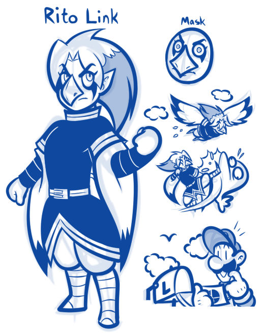 Link's New Mask Challenge - Rito Link by JamesTheReggie on DeviantArt