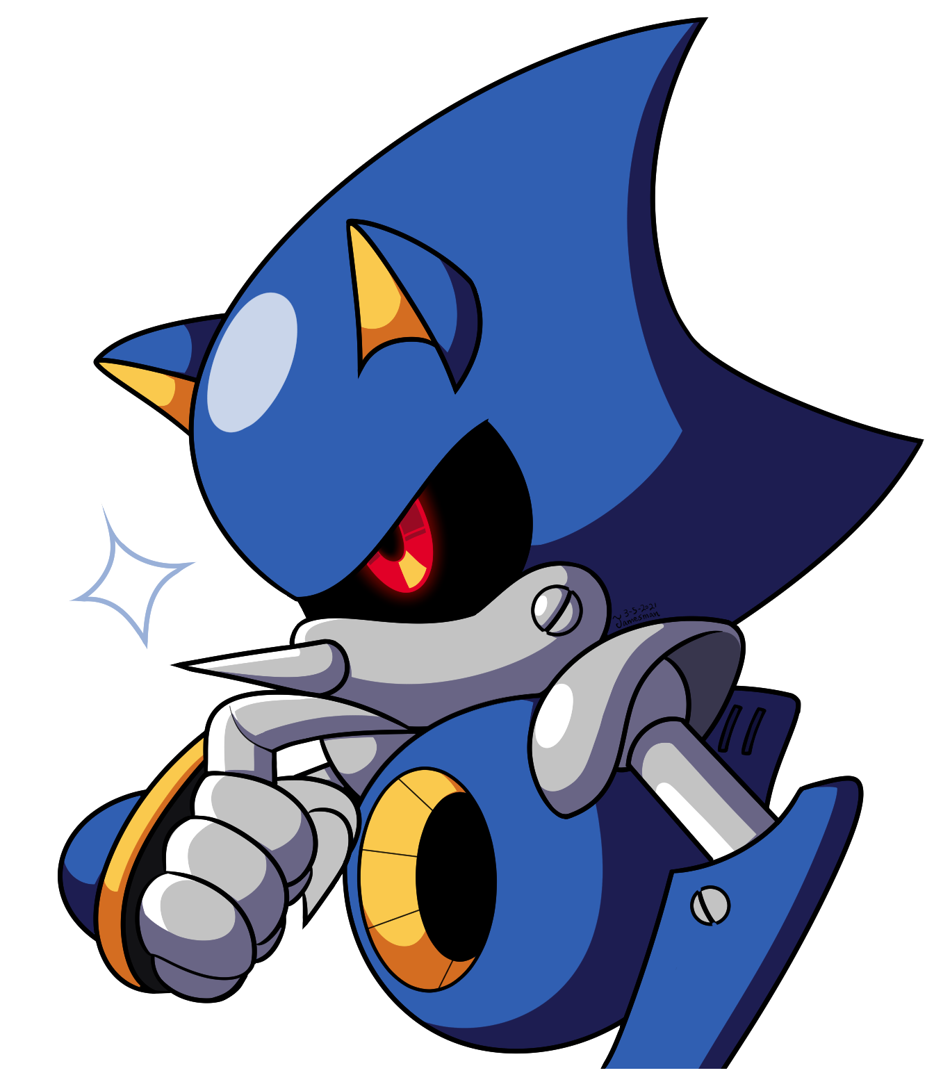 New official artwork of Metal Sonic for December - The Sonic News Leader