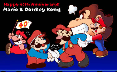 Mario, Mario, Mario, Mario and Donkey Kong's 40th