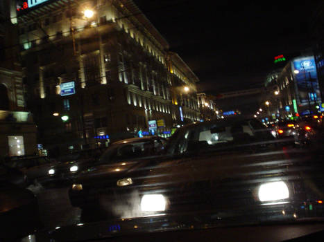 Busy Moscow nightlife