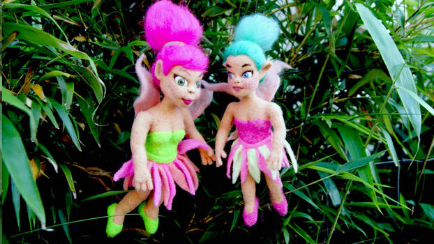 Needle Felted Wool Fairy Dolls