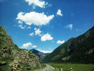 Mountain Altai. Road