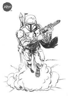 Inktober 015 Boba Fett