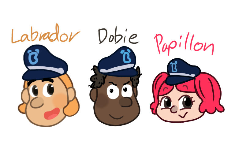 Humans Pating Labrador SHERIFF LABRADOR AS HUMANS! by ChisaOrCoral on DeviantArt