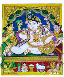 Thanjavur painting Lord Krishna