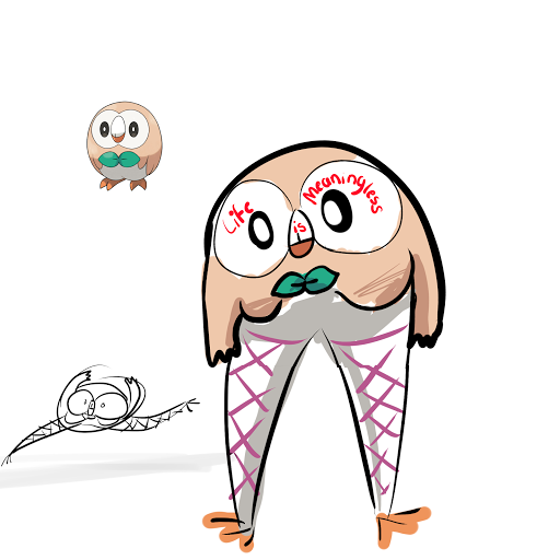 Rowlet Fighting Rowlet by FrostfeatherTheFirst on DeviantArt