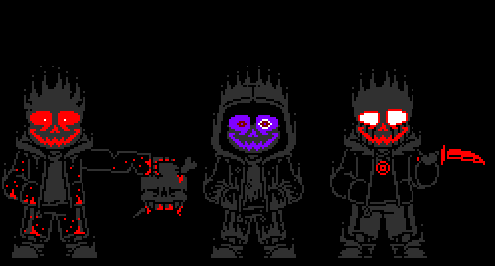 Murder Time Trio Phase 2 Sprites by CooperClimbArt on DeviantArt