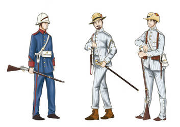 Spanish colonial troops by LordCommanderCorgi