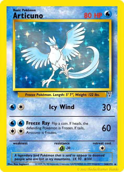 TCG Pokemon Card 151 - #144 Articuno