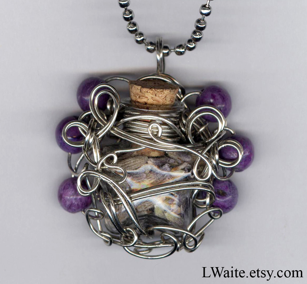 Silver Star Sugilite Necklace