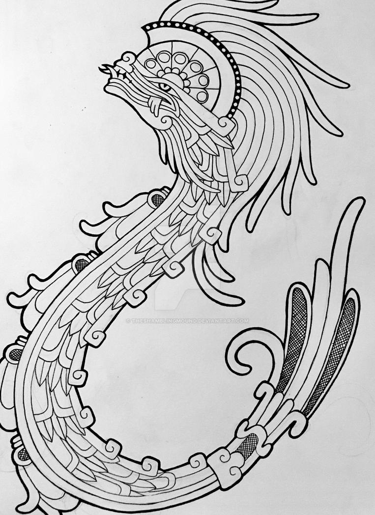 Imagen de quetzalcoatl para colorear, dios azteca tlaloc dioses aztecas, az...