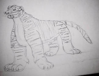 Random Saber tootheed tiger Doodle