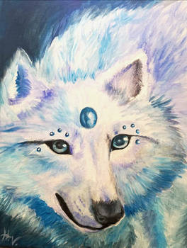 Wolf painting