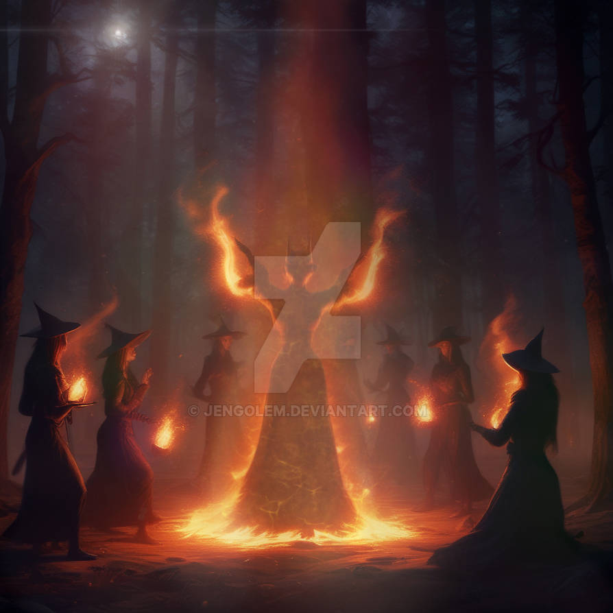 Fantasy Magic Ritual Bonfire Coven of Witches Bonfire by jengolem on DeviantArt