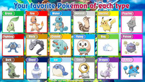 My Fav Pkmn of Each Type! by KingdomHeartsJII