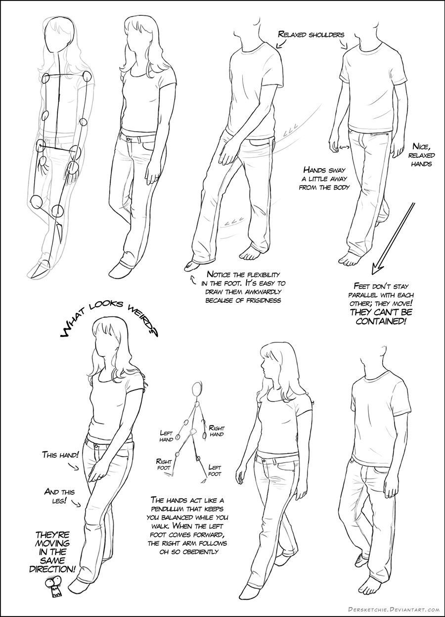 Model Walk Tutorial Walking Tutorial 01 by DerSketchie on DeviantArt