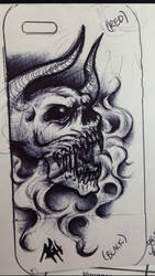 Smoking Demon Skull