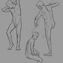 Male figure Quick pose lay in examples