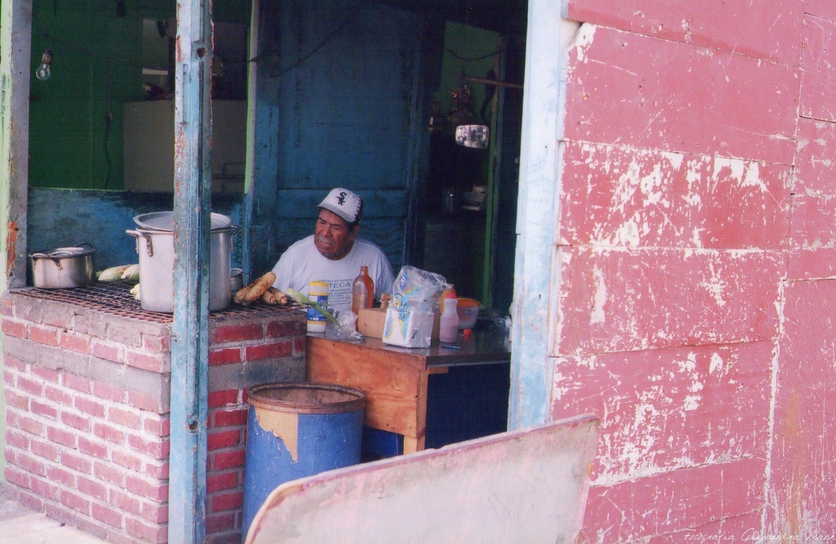 Vendiendo elotes