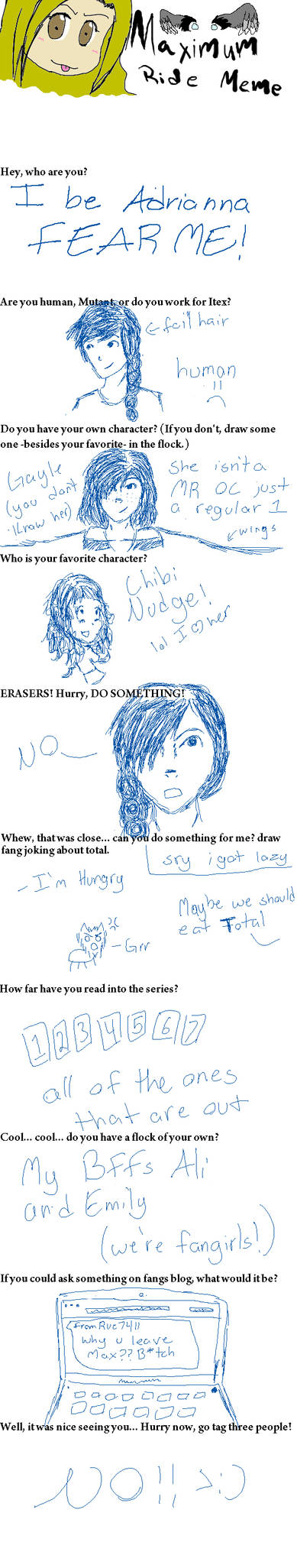 Maximum Ride Meme by askingmarks on DeviantArt