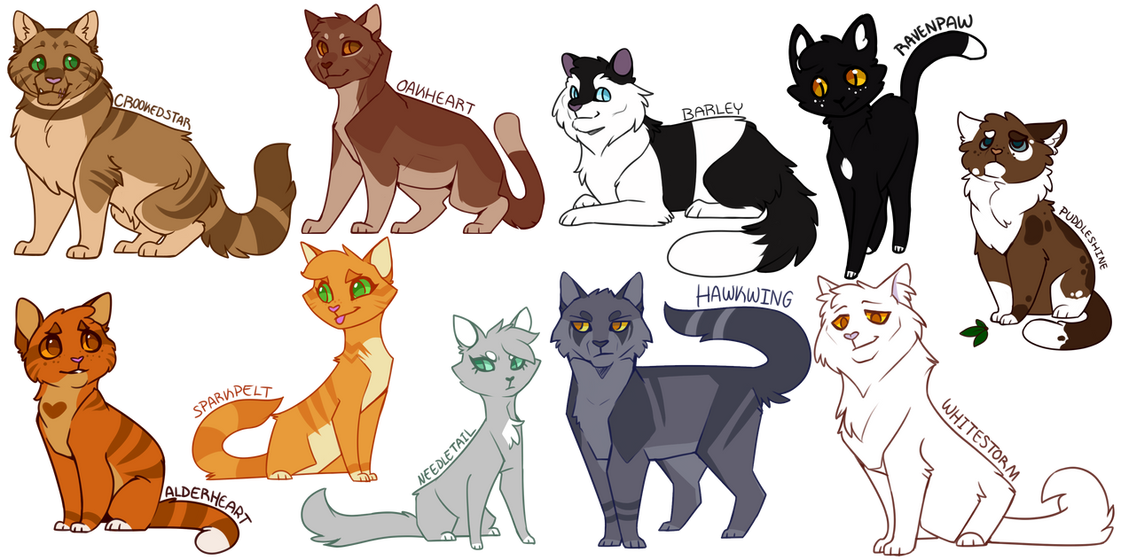 More Warrior Cats Designs by DrakynWyrm on DeviantArt
