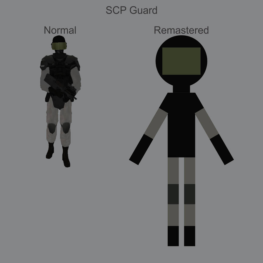 SCP Guard Normal and Remastered Form by jordanli04 on DeviantArt