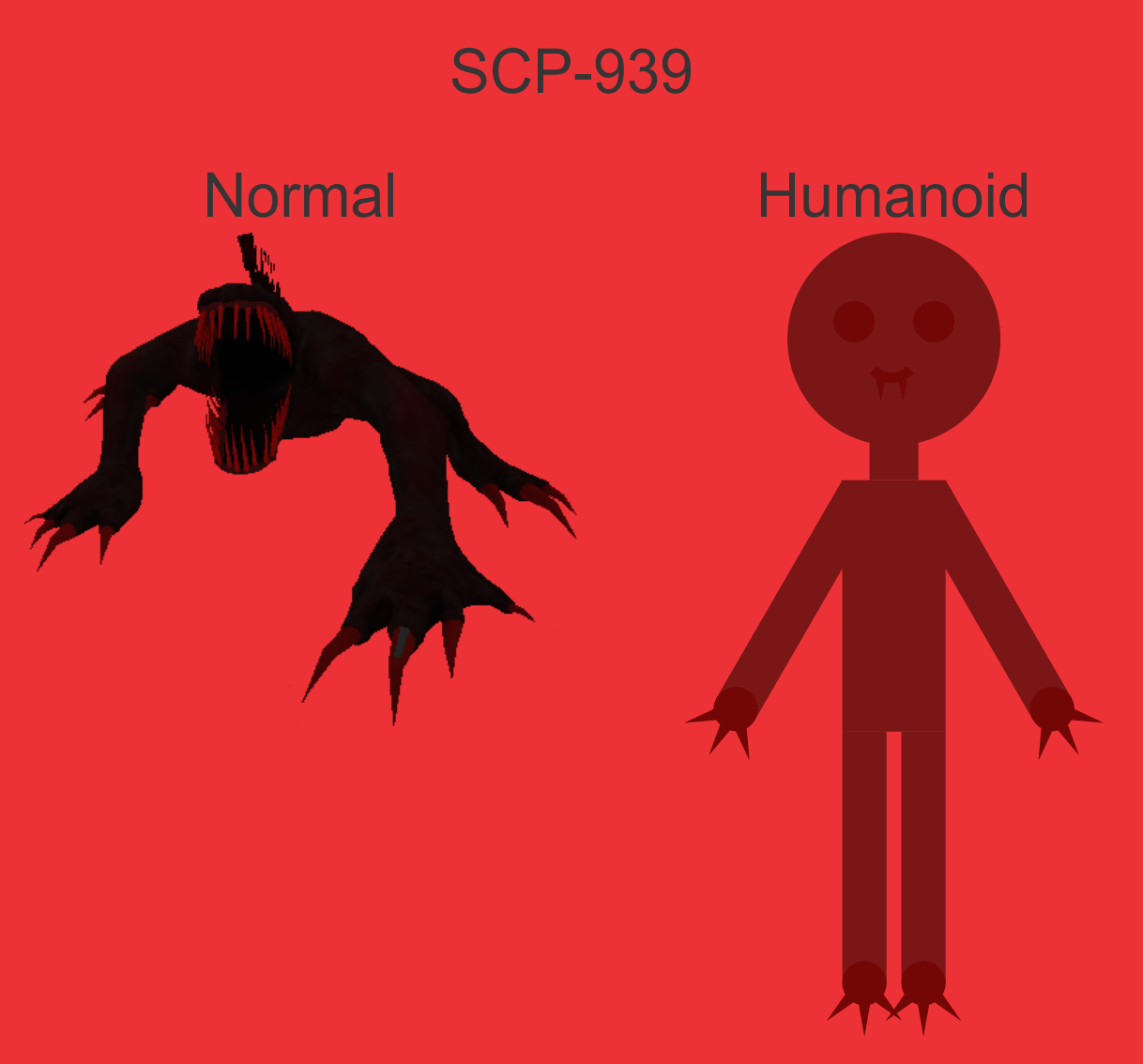 Doodles of SCP-939 (and others) that I made. My interpretation of the SCPs,  they're not entirely canonical. : r/SCP
