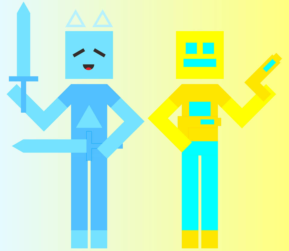 Mirror Rob Top Cube and Robtop by jordanli04 on DeviantArt