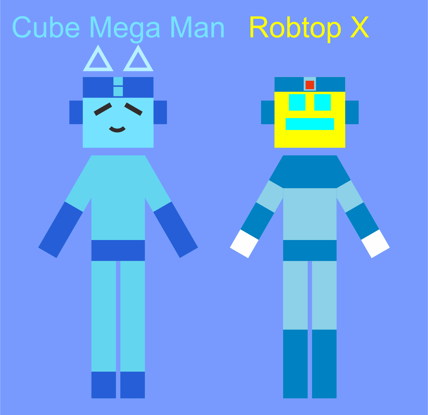 Originall Rob Top Cube Cube Mega Man and Robtop X by jordanli04 on DeviantArt