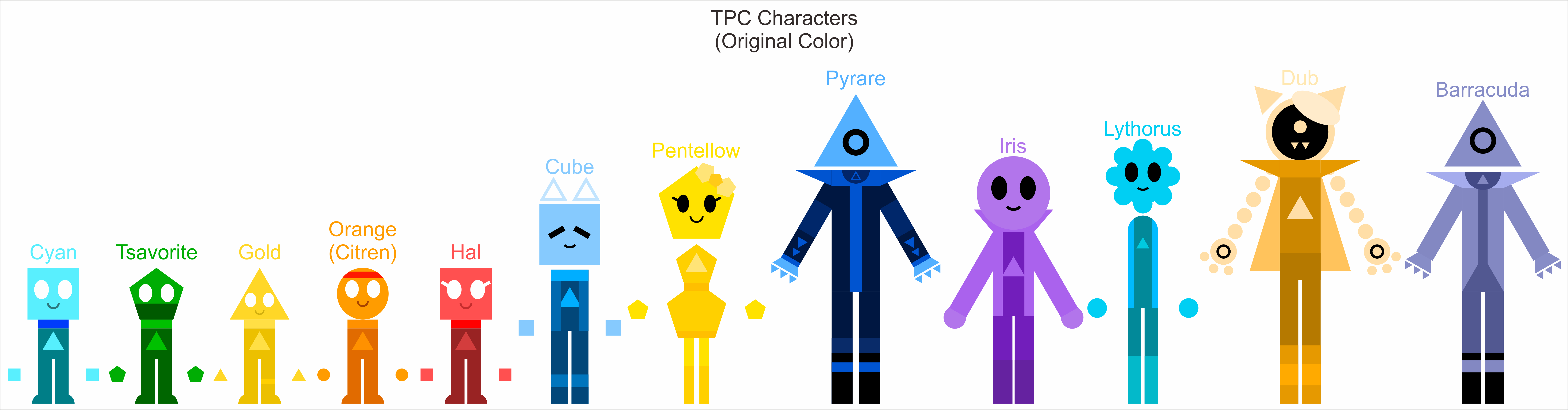 TPC Characters (Original Color) by jordanli04 on DeviantArt