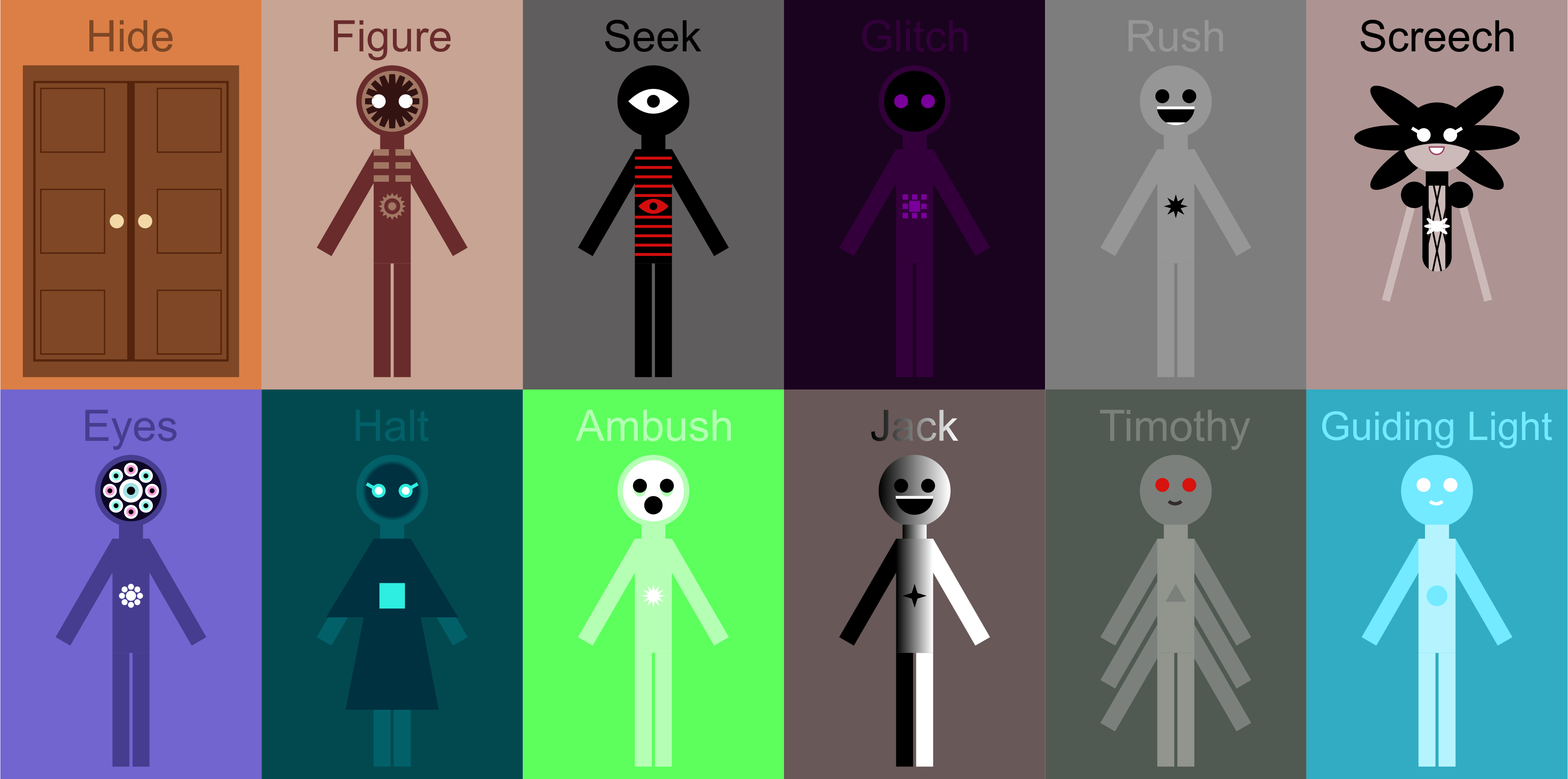 Roblox Doors Characters by KrystalFnaf on DeviantArt