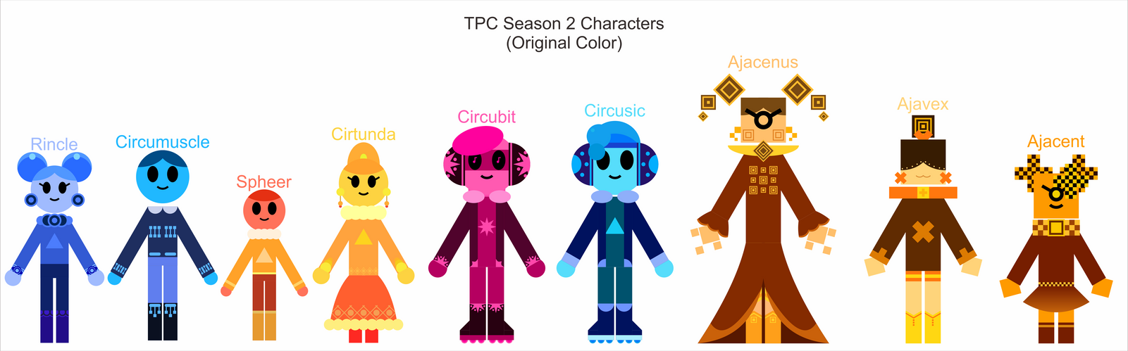 TPC Season 2 Characters (Original Color) by jordanli04 on DeviantArt