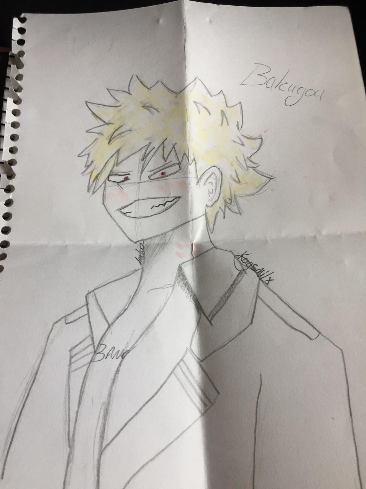 Baugo Drawing Bakugou Drawings by Kagsmilx on DeviantArt