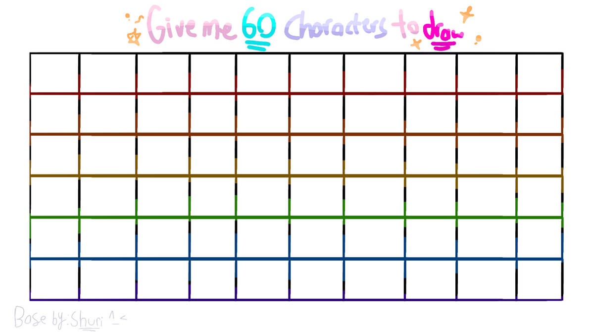 60 Characters Example Give me 60 characters to draw challenge (read desc by Shuri-That-Silly ...
