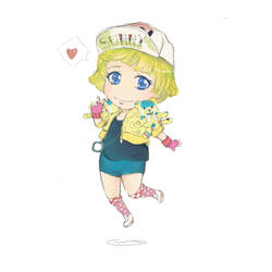 Sunny I got a boy Teaser Chibi Coloured Sketch