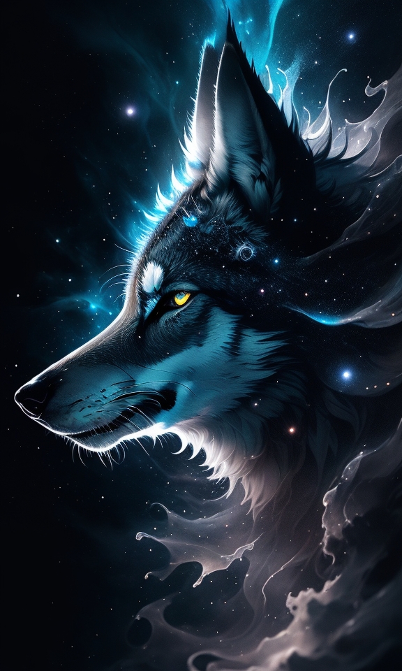 Celestial Wolf II by thenerdywonder on DeviantArt