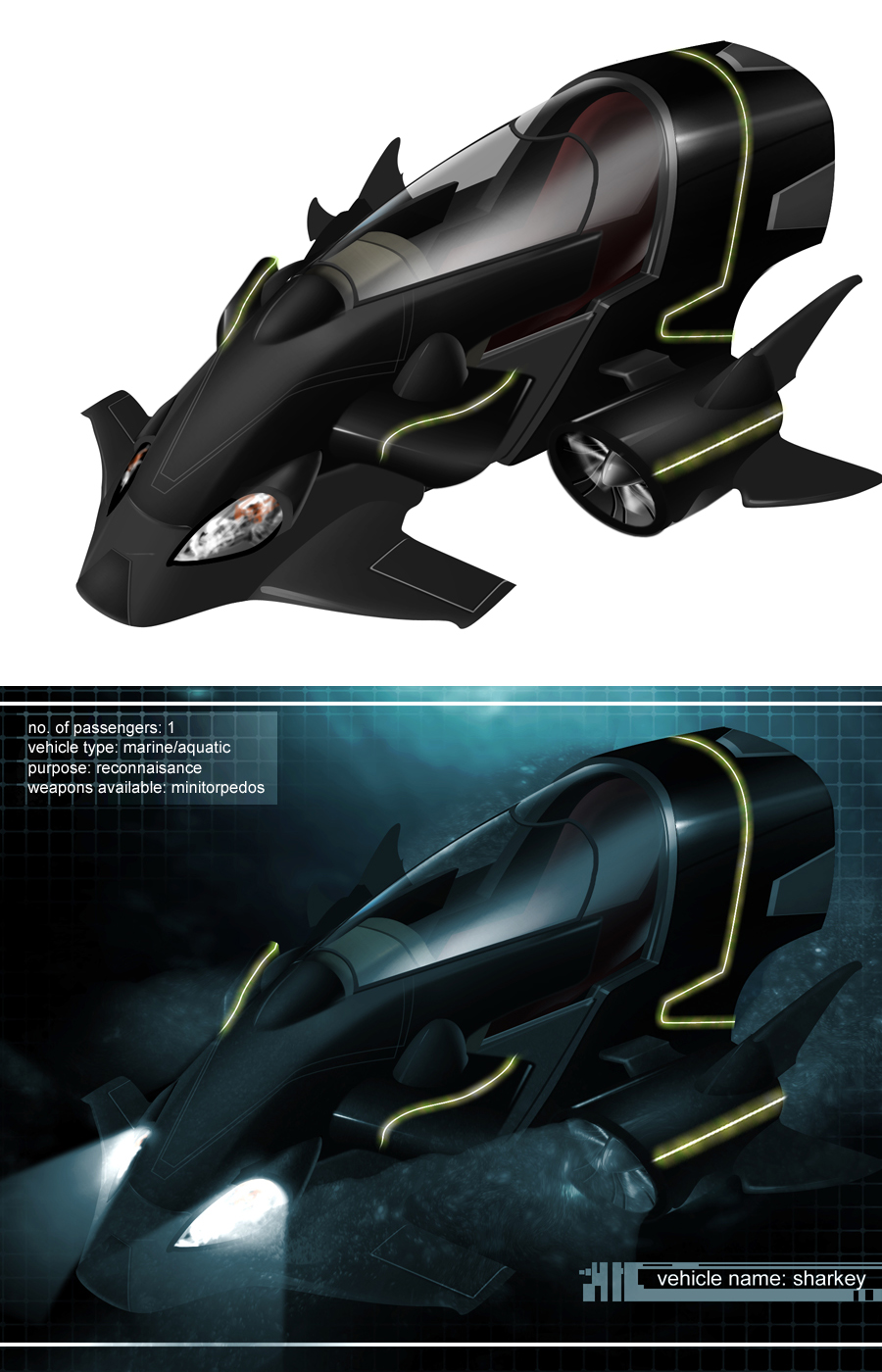 Sharkey vehicle design by dylanliwanag