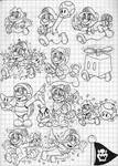 Super Mario 3D Land Power-Ups Doodles (Mario)