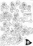 Super Mario 3D Land Power-Ups Doodles (Luigi)