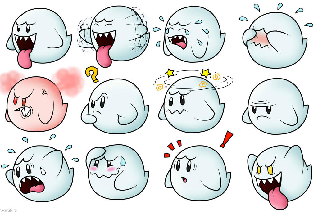 Boo's Expression Doodles Colored
