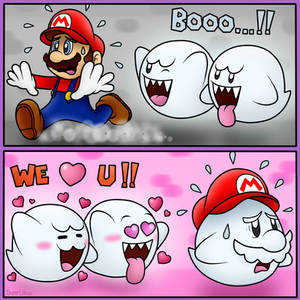 Boos hate and love Mario!! :D