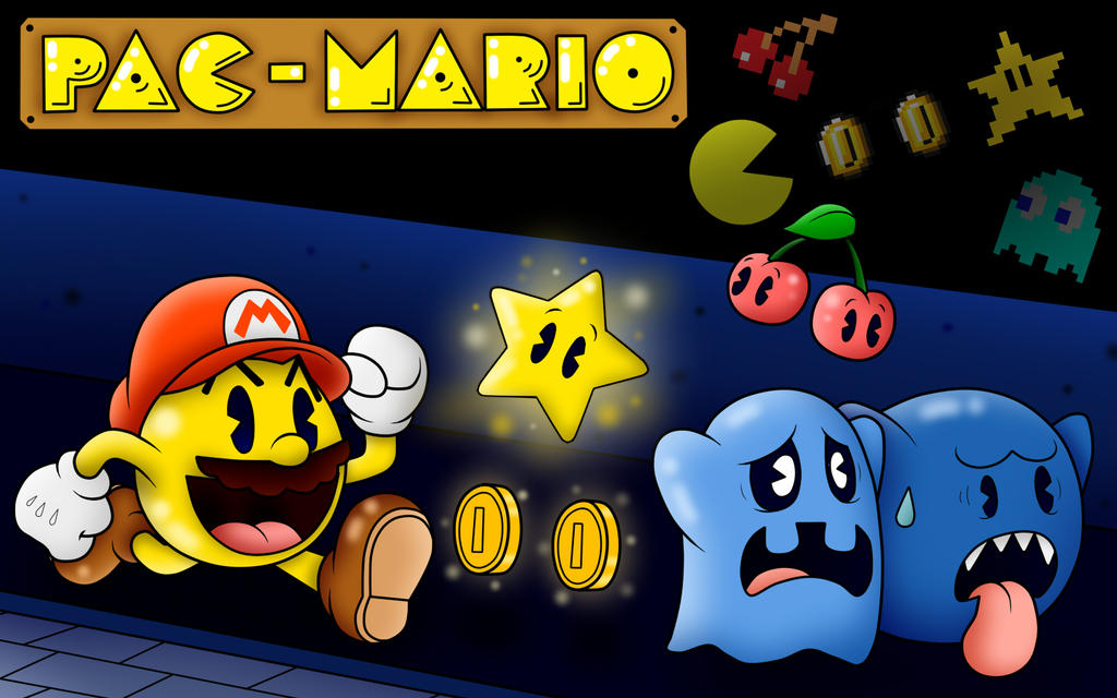 Pac-Mario by ElCajarito on DeviantArt