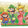 Super Mario Characters in a different style (?)