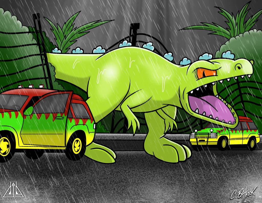 Rugrats Riding Raptor Jurassic Park/ Rugrats - Reptar by Deltalabsuk on DeviantArt