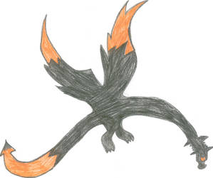 Black And Orange Dragon