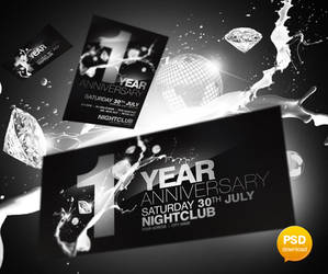 Anniversary Party Flyer PSD